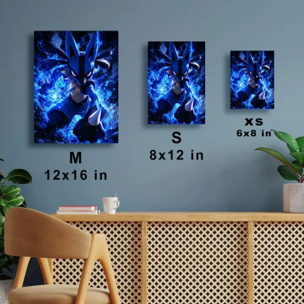 Anime Metal Poster Wall Decor - Poke - Lucario - Image 7