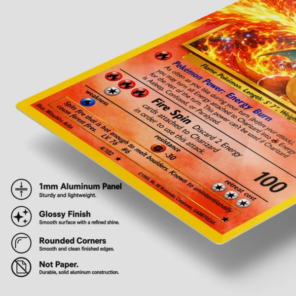 Anime Metal Poster Wall Decor - Poke - Charizard - Image 6