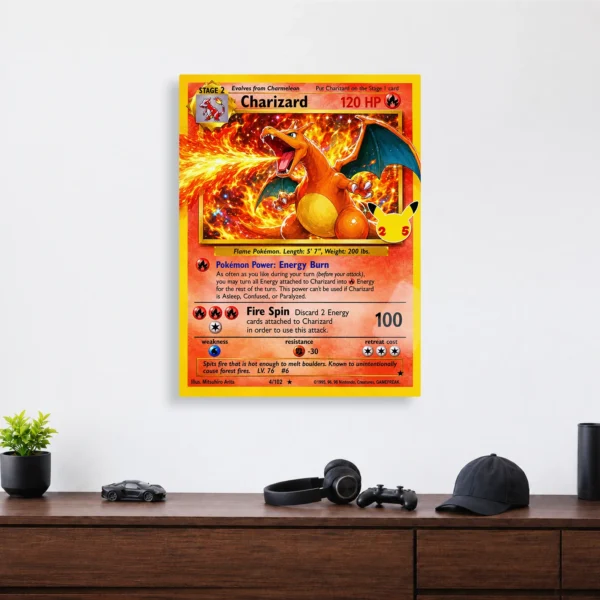 Anime Metal Poster Wall Decor - Poke - Charizard - Image 4