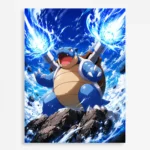 Anime Metal Poster Wall Decor - Poke - Blastoise