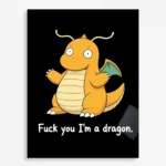 Anime Metal Poster Wall Decor - Poke - Dragonite