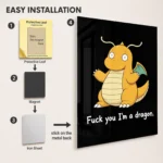 Anime Metal Poster Wall Decor - Poke - Dragonite - Image 2