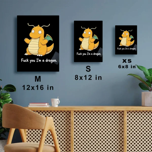 Anime Metal Poster Wall Decor - Poke - Dragonite - Image 7