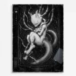 Anime Metal Poster Wall Decor - Poke - Mewtwo