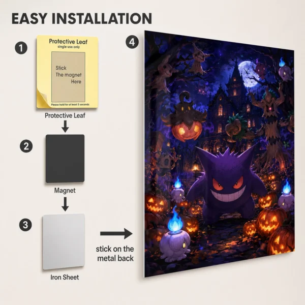 Anime Metal Poster Wall Decor - Poke - Image 2