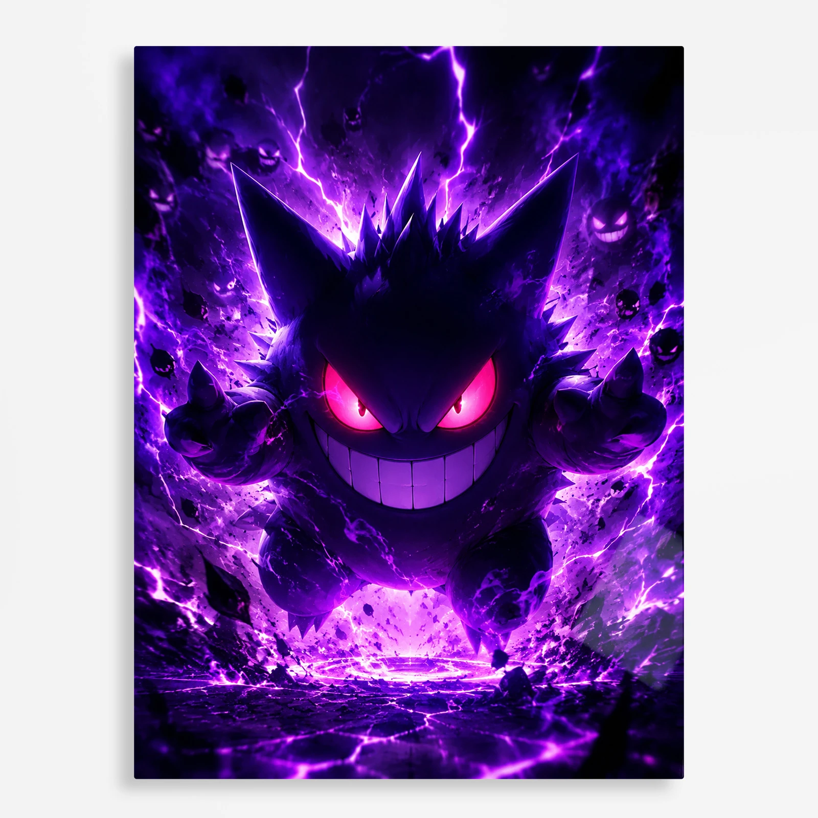 anime metal poster (336) s1 Anime Metal Poster Wall Decor - Poke - Gengar - Image 1