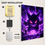 Anime Metal Poster Wall Decor - Poke - Gengar - Image 2