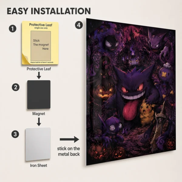 Anime Metal Poster Wall Decor - Poke - C - Image 2