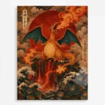 Anime Metal Poster Wall Decor - Poke - Charizard - A