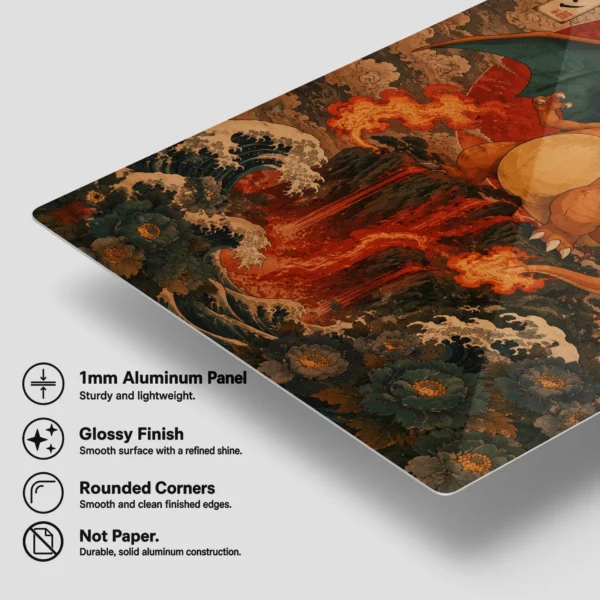 Anime Metal Poster Wall Decor - Poke - Charizard - A - Image 6