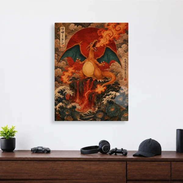 Anime Metal Poster Wall Decor - Poke - Charizard - A - Image 4