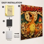 Anime Metal Poster Wall Decor - Poke Charizard - Image 2