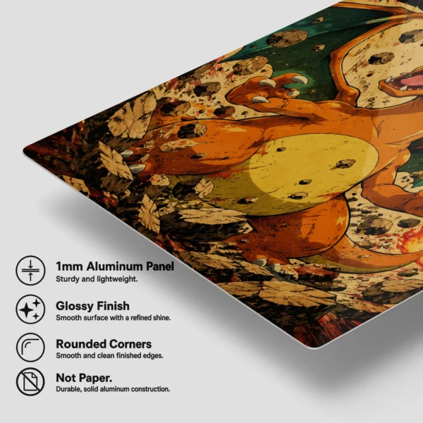 Anime Metal Poster Wall Decor - Poke Charizard - Image 6