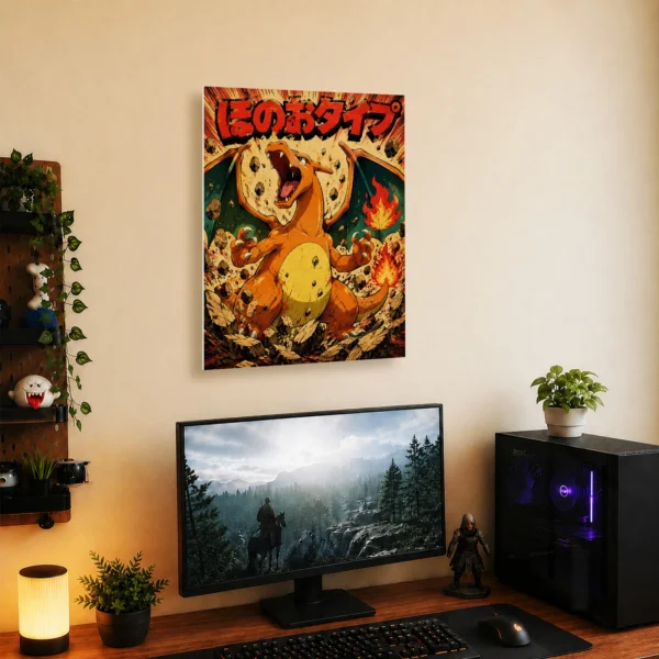 Anime Metal Poster Wall Decor - Poke Charizard - Image 5