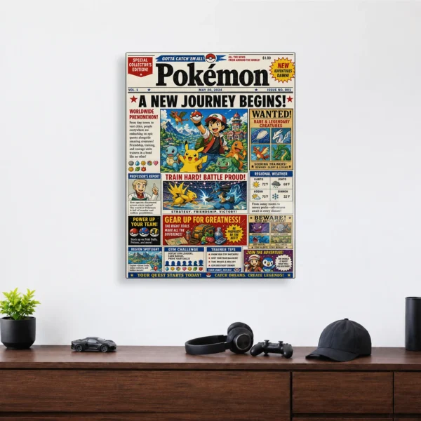 Anime Metal Poster Wall Decor - Poke - D - Image 4