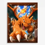 Anime Metal Poster Wall Decor - Poke - Charizard - B