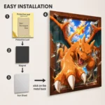 Anime Metal Poster Wall Decor - Poke - Charizard - B - Image 2