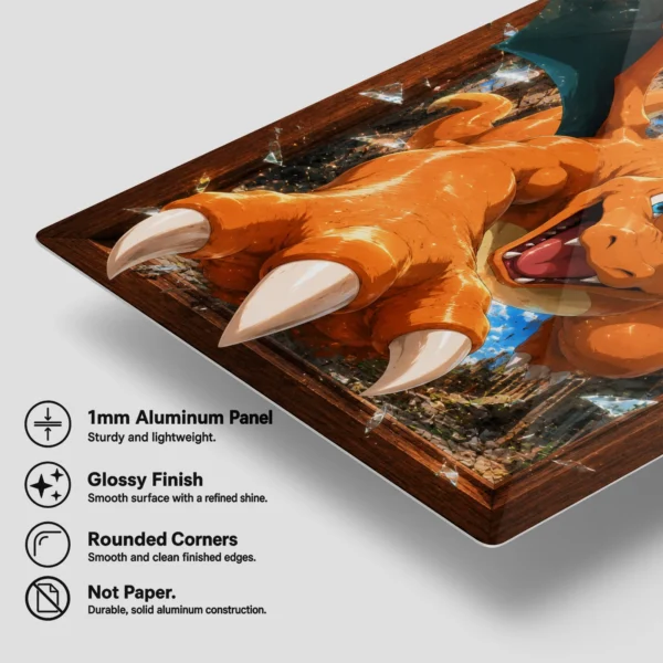 Anime Metal Poster Wall Decor - Poke - Charizard - B - Image 6