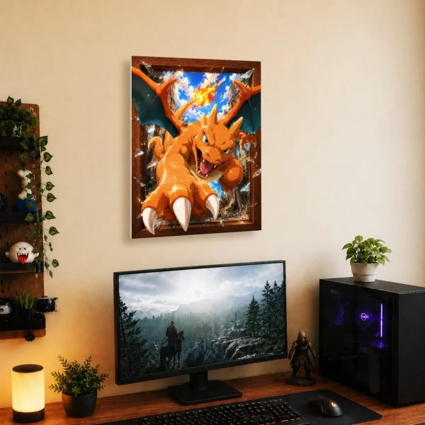 Anime Metal Poster Wall Decor - Poke - Charizard - B - Image 5