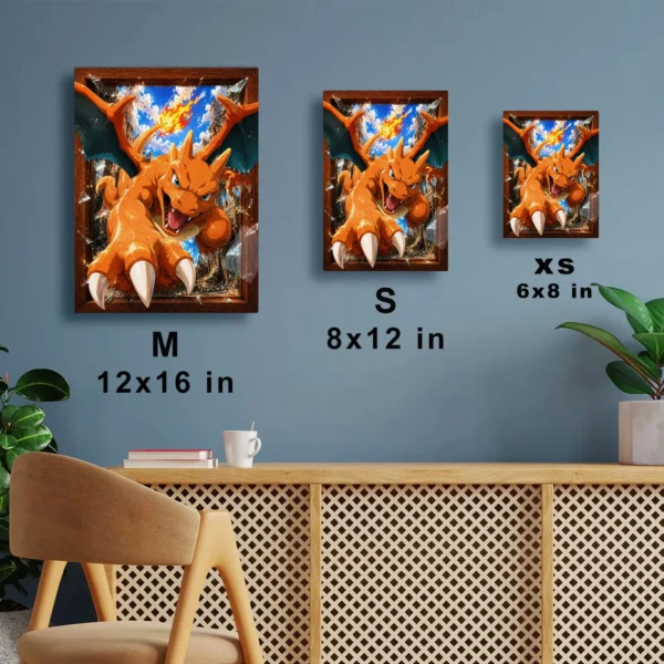 Anime Metal Poster Wall Decor - Poke - Charizard - B - Image 7