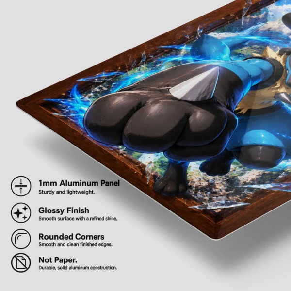 Anime Metal Poster Wall Decor - Poke - Lucario - A - Image 6