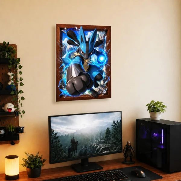 Anime Metal Poster Wall Decor - Poke - Lucario - A - Image 5