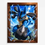 Anime Metal Poster Wall Decor - Poke - Lucario - B
