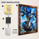 Anime Metal Poster Wall Decor - Poke - Lucario - B - Image 2