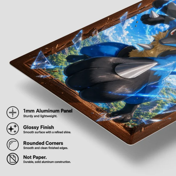 Anime Metal Poster Wall Decor - Poke - Lucario - B - Image 6