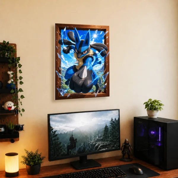 Anime Metal Poster Wall Decor - Poke - Lucario - B - Image 5
