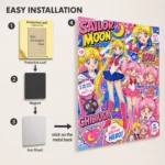 Anime Metal Poster Wall Decor - Sailor - Usagi Tsukino - Image 2