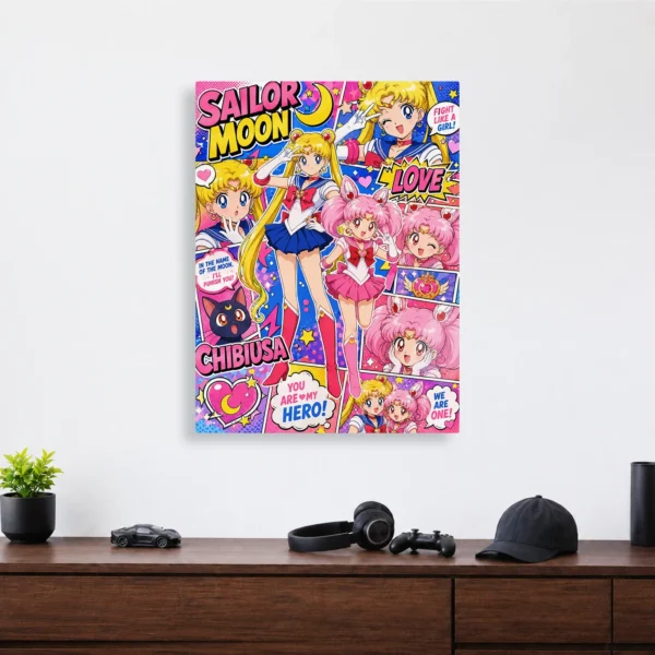 Anime Metal Poster Wall Decor - Sailor - Usagi Tsukino - Image 4