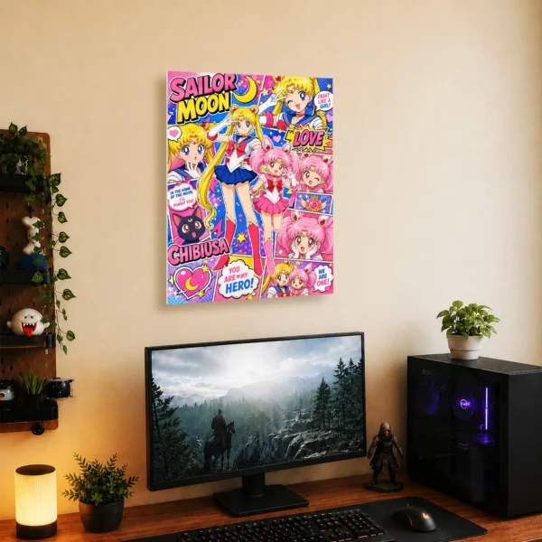 Anime Metal Poster Wall Decor - Sailor - Usagi Tsukino - Image 5