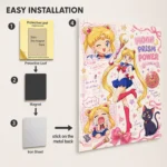 Anime Metal Poster Wall Decor - Sailor - Usagi Tsukino - A - Image 2