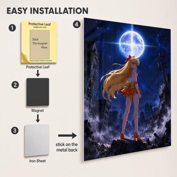 Anime Metal Poster Wall Decor - Sailor - Minako Aino - Image 2