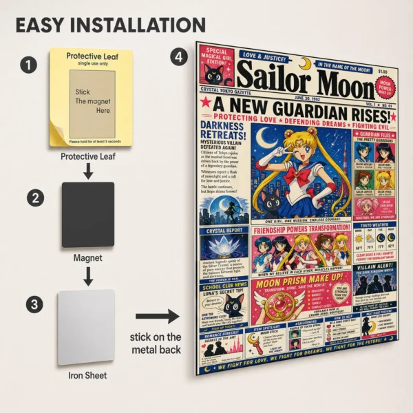 Anime Metal Poster Wall Decor - Sailor - A - Image 2