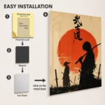 Anime Metal Poster Wall Decor - Samurai - A - Image 2