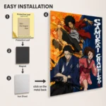 Anime Metal Poster Wall Decor - Samurai - D - Image 2