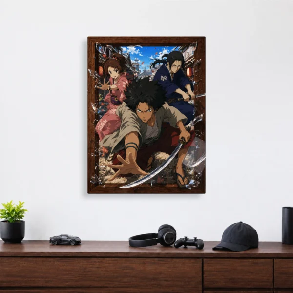 Anime Metal Poster Wall Decor - Samurai - E - Image 4