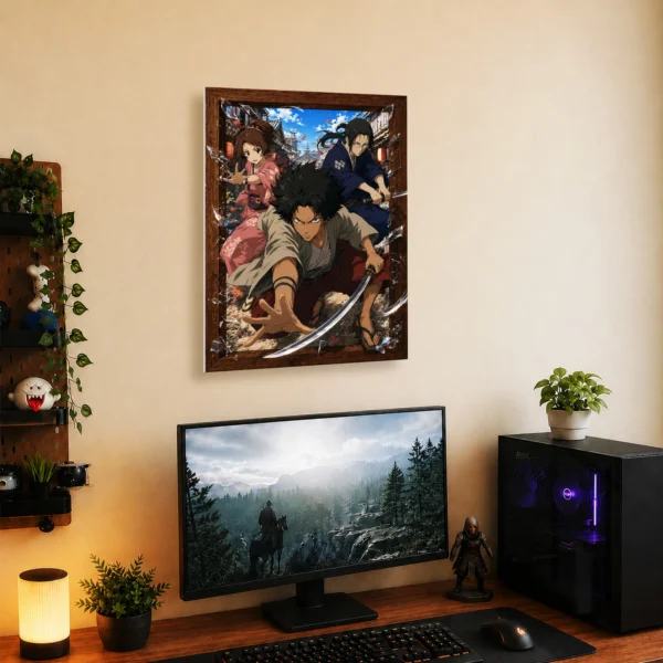 Anime Metal Poster Wall Decor - Samurai - E - Image 5