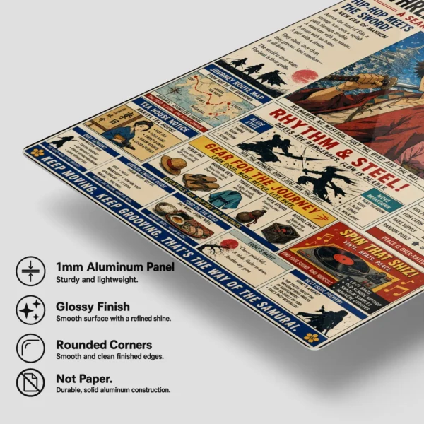 Anime Metal Poster Wall Decor - Samurai - F - Image 6
