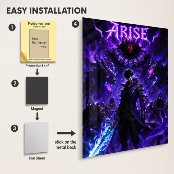 Anime Metal Poster Wall Decor - Solo - Image 2