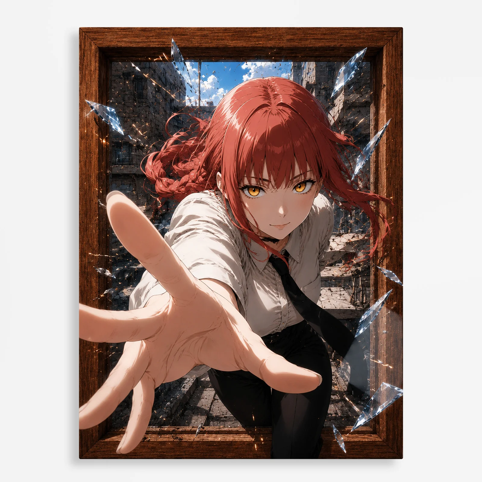 anime metal poster (37) s1 Anime Metal Poster Wall Decor - Chainsaw Makima - A - Image 1