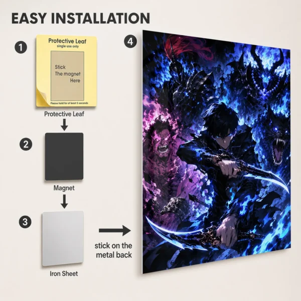 Anime Metal Poster Wall Decor - Solo - C - Image 2