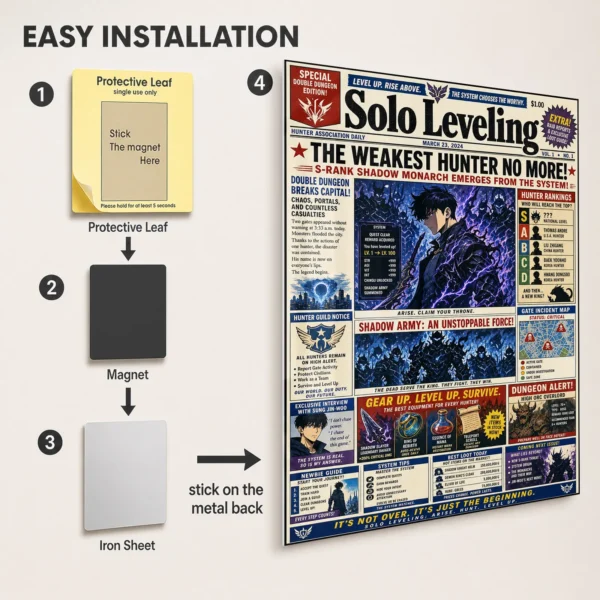 Anime Metal Poster Wall Decor - Solo - E - Image 2