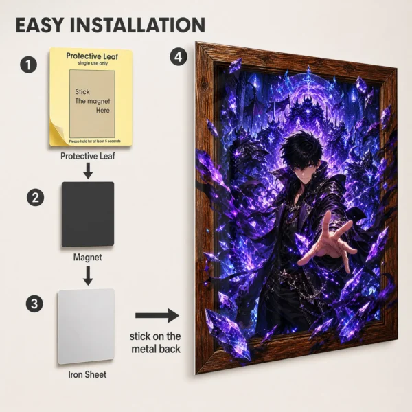 Anime Metal Poster Wall Decor - Solo - F - Image 2
