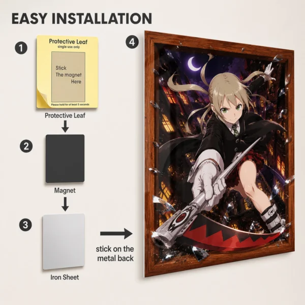 Anime Metal Poster Wall Decor - Soul - Maka Albarn - Image 2