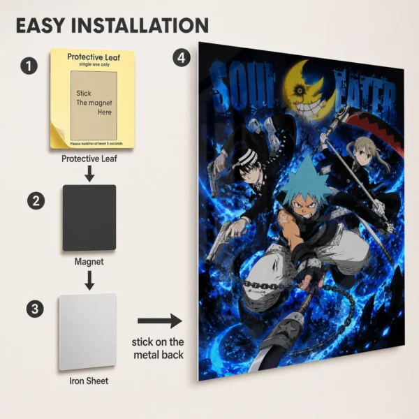Anime Metal Poster Wall Decor - Soul - Image 2