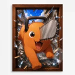 Anime Metal Poster Wall Decor - Chainsaw Pochita