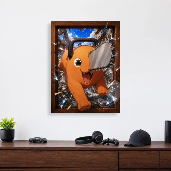 Anime Metal Poster Wall Decor - Chainsaw Pochita - Image 4